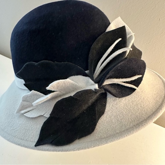 Gabriel Amar for Frank Olive Black and Tan Felt Statement Hat main image 4
